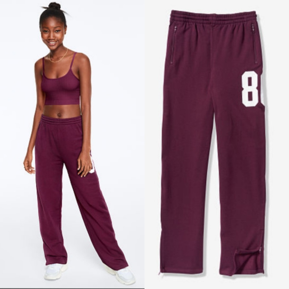 🎁Victoria Secret PINK Purple Wide Leg Fleece Pant